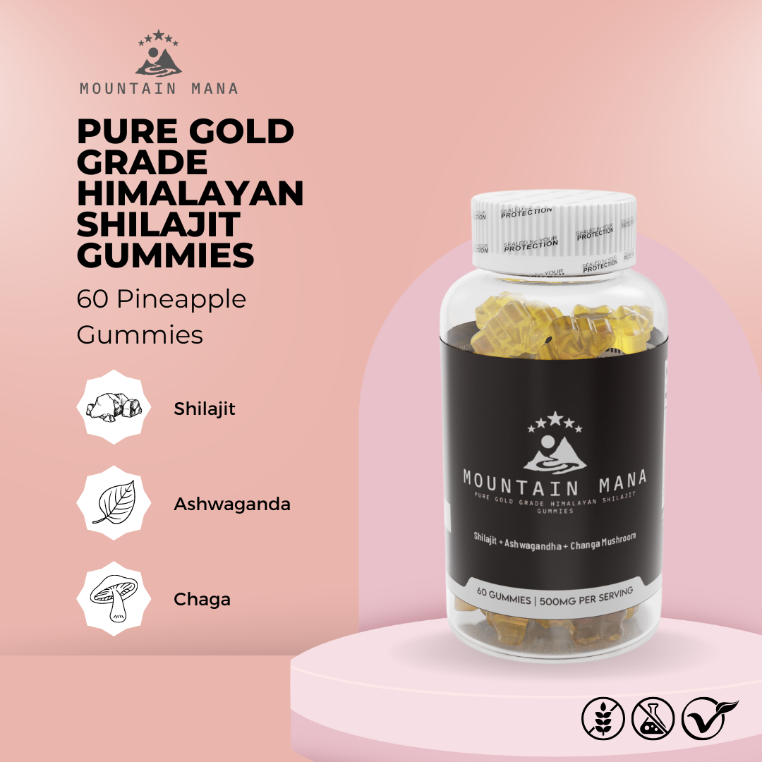 Himalayan Shilajit Gummies with Chaga Mushroom & Ashwagandha