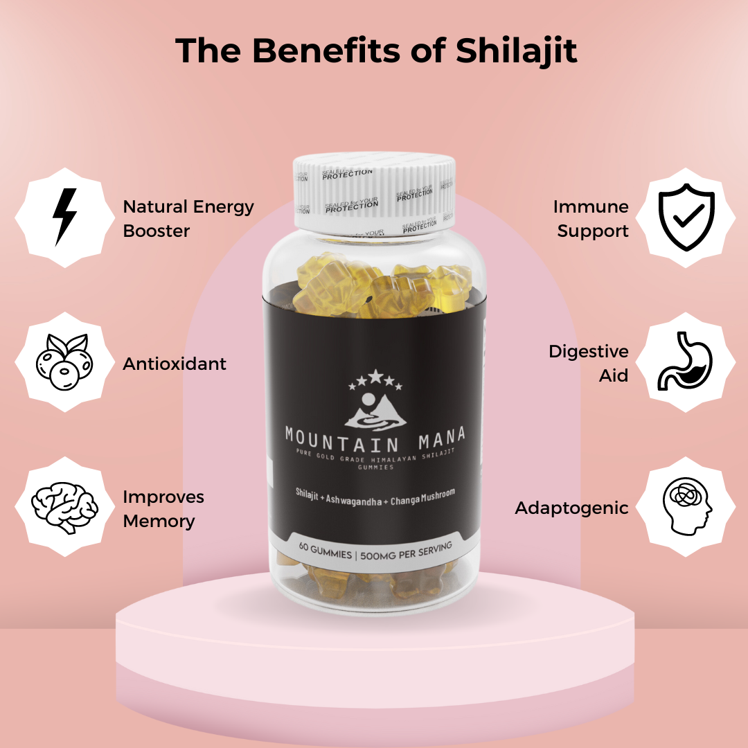 Himalayan Shilajit Gummies with Chaga Mushroom & Ashwagandha